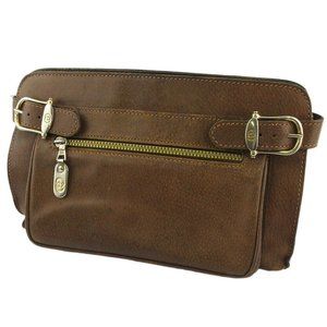 GUCCI clutch bag double G leather